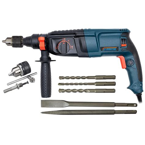 CHESTON 26 mm 850W 900RPM 3 Modes Rotary Hammer Drill Machine with 3 ...