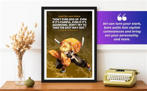 Paper Yourcanvas - Demon Slayer Character Quotes | Anime Framed Poster ...