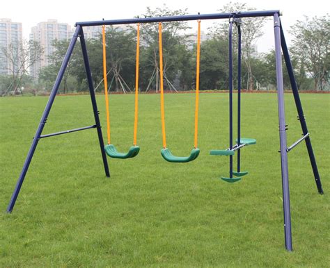 Sesslife Metal Swing Set for Outside, Kids Backyard Swing Set India | Ubuy