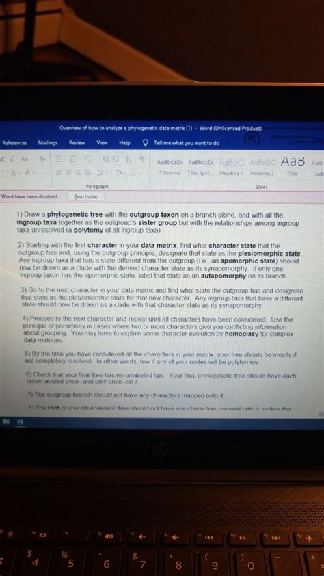 Image result for Create a Phylogenetic Tree Based On a Data Matrix