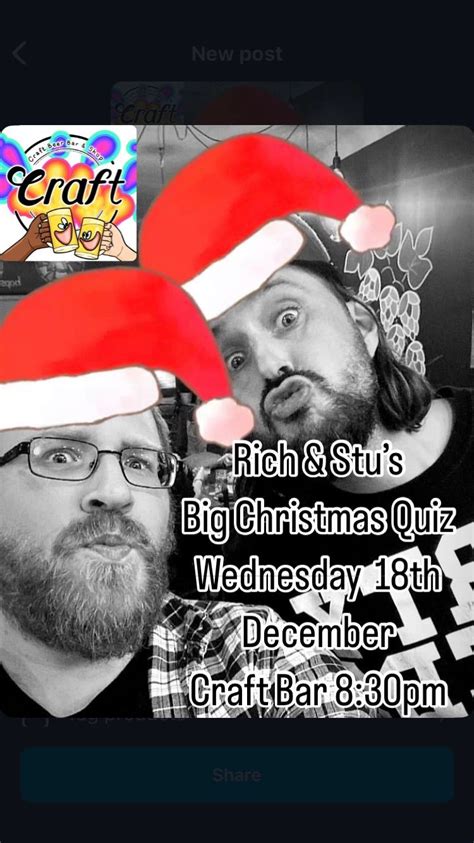 Rich and Stu’s Big Christmas Craft Bar Quiz, Craft Bar, Scarborough, 18 ...
