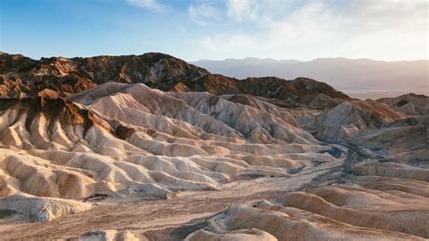 Zabriskie Point at sunset, Death Valley National park, California, USA ...