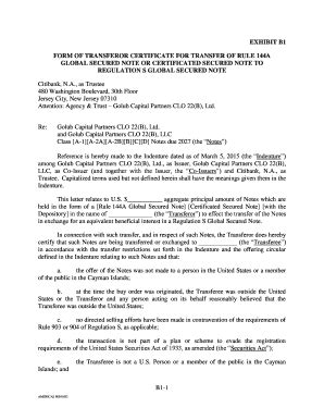 Fillable Online B1-1 EXHIBIT B1 FORM OF TRANSFEROR CERTIFICATE ...