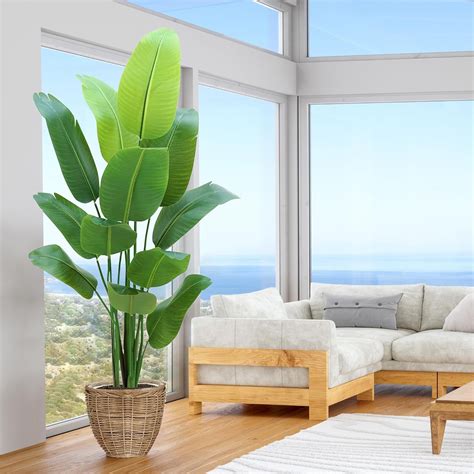 Bird of Paradise Plant Artificial 6ft,Faux Plants Indoor Tall with 12 ...