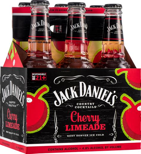 Jack Daniel's Country Cocktails Cherry Limeade | 6 pack of 10 oz Bottle