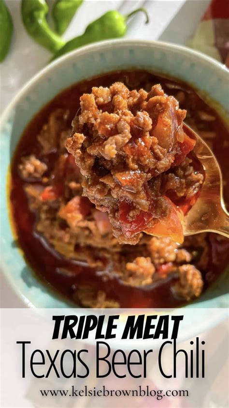 Triple Meat Texas Beer Chili Recipe