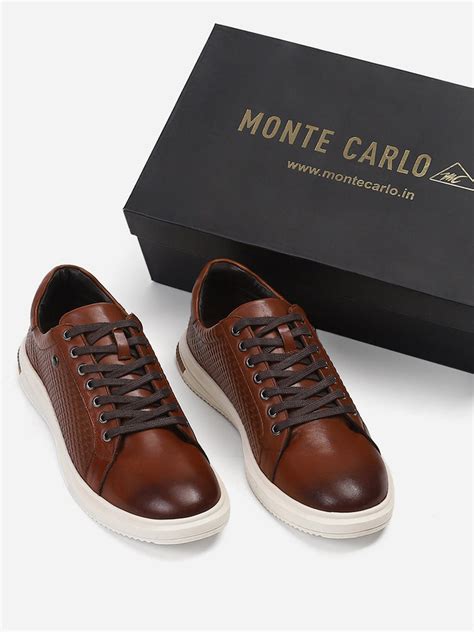 Buy Mens Tan Solid Lace Up Genuine Leather Casual Sneaker Online in ...