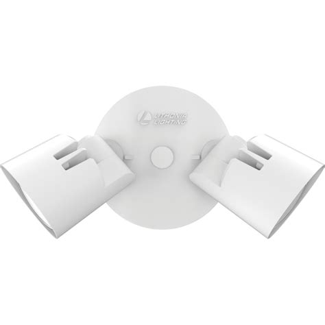 Lithonia Lighting 150-Watt EQ LED White 2-Head Switch-Controlled Flood ...