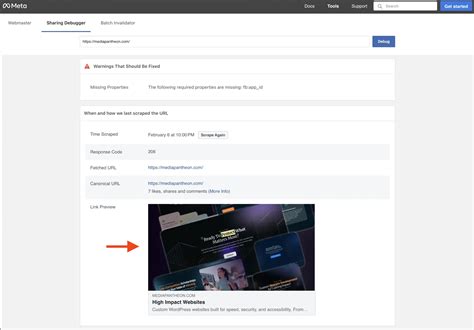 Facebook Sharing Debugger – Meta for Developers