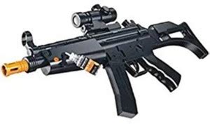 b.h.fashion Battery Operated Kids Pretend Play MP5 Musical Gun Toy with ...