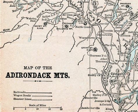 Map Of Adirondack Mountains Ny