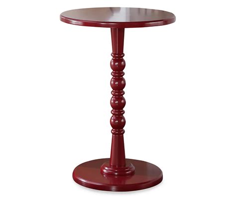 Round Accent Table Red