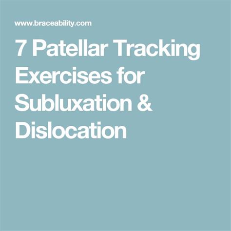 Image result for Patellar Dislocation Exercises