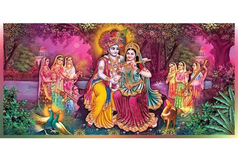 21 Beautiful Radha Krishna Painting On Canvas KR029