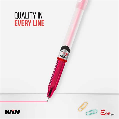 Win Eee Gel 50 Red Pens | Smooth Writing | 0.7 mm Tip | Red Pens for ...