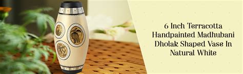 Buy ExclusiveLane 6 Inch Earthenware Terracotta Handpainted Madhubani ...