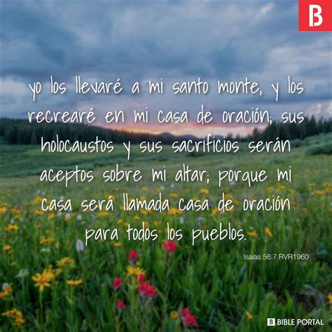 Isaías 56:7 RVR1960 picture - Bible Image- Bible Portal