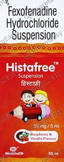 Histafree 30 MG/5ML Suspension (60): Uses, Side Effects, Price, Dosage ...