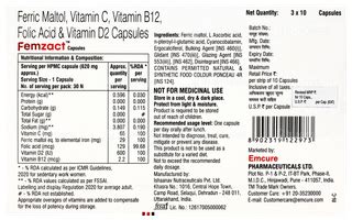 Femzact Capsule 10 - Uses, Side Effects, Dosage, Price | Truemeds