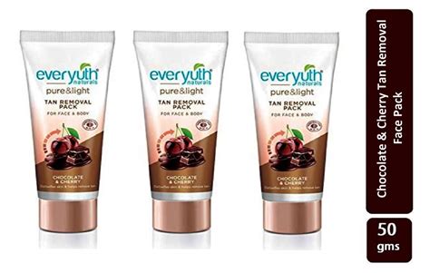 Everyuth 03qty Tan Removal Chocolate & Cherry Face Pack (50gms × 03qty ...