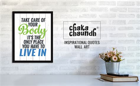Chaka Chaundh Engineered Wood - Health Quotes Wall Frames Decoration ...