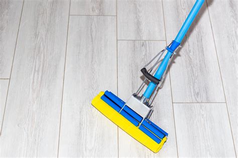 Premium Photo | Selfsqueezing mop cleans laminate flooring cleaning the ...