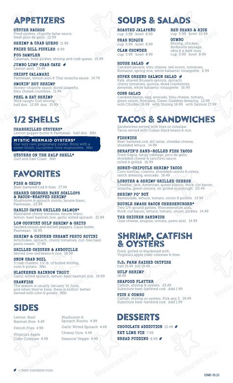 Menu at Fish City Grill restaurant, Edmond, E 15th St #104