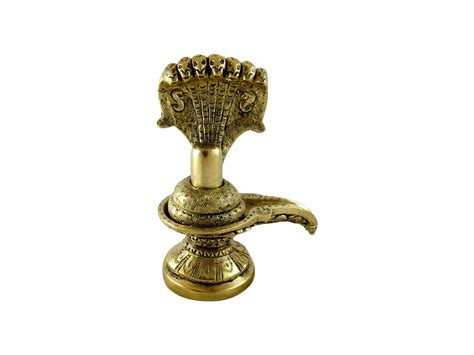 GoldGiftIdeas Brass Shiv Ling with Snake Idol, Shiv Ling for Pooja ...