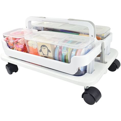 Buy Deflecto Stack NGo Wheel Base-White Online | Ubuy India