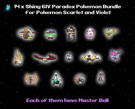 14 x Shiny 6IV Past & Future Paradox Pokemon | Ubuy India