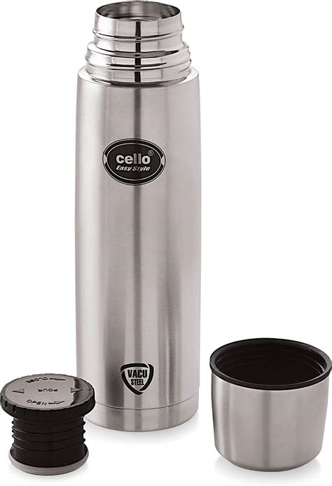Cello Flipstyle Thermosteel Flask with Thermal Jacket 1000ml, Silver ...