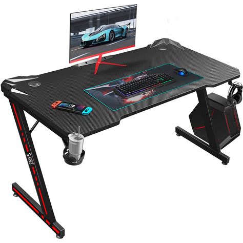 Game Desk 47 Inch Computer Desk Led Rgb Lights Gaming | Desertcart INDIA
