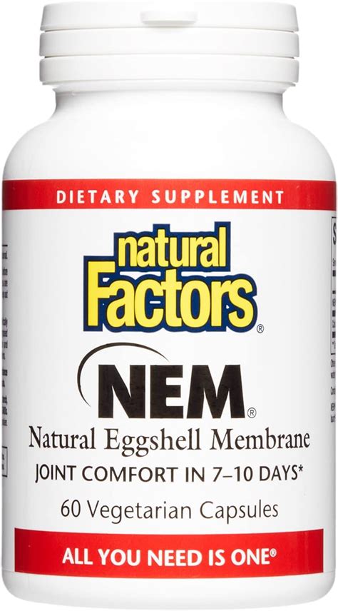 Buy Natural Factors, NEM Natural Eggshell Membrane, Promotes Joint ...