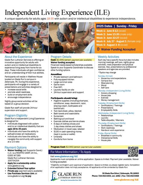 Independent Living Experience (ILE) Program – Glade Run Lutheran Services