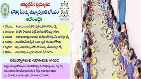 AP Govt Dokka Seethamma Madyana Bhojanam Menu: ఏపీలో స్కూల్ ...