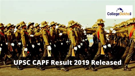 UPSC CAPF Result 2019 Released at upsc.gov.in: Download PDF Here ...