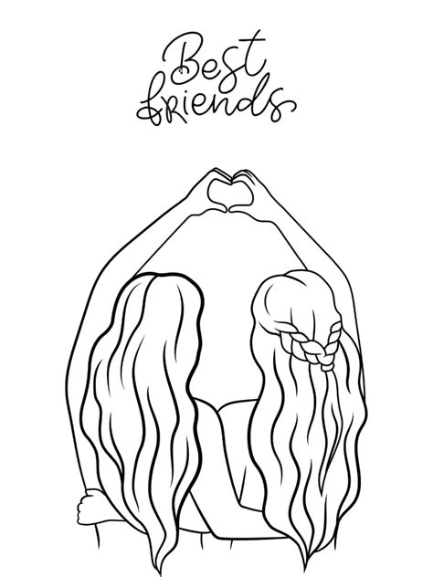Celebrate Friendship with Friends Coloring Pages 🎨👯‍♂️ - Coloringpagesforkids.net