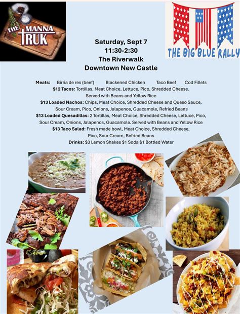 Mexi-Menu at the Big Blue!, Riverwalk Park, New Castle, 7 September ...