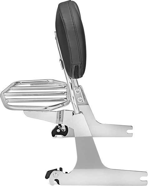 Buy WSays Chrome Standard Height Passenger Backrest Sissy Bar w/Luggage ...