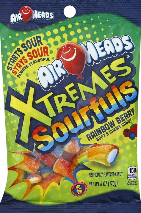 Amazon.com: Airheads Xtremes Bites Sweetly Sour Candy, Rainbow Berry ...