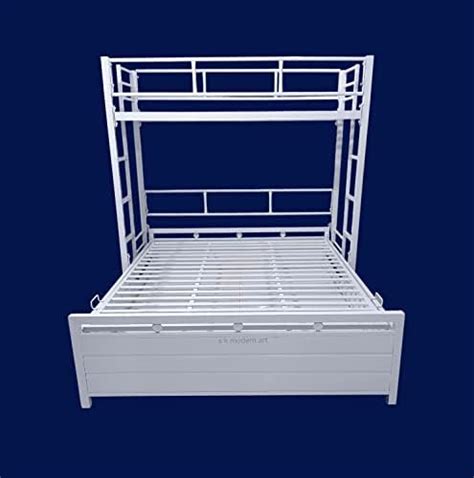 S. K. MODERN ART Twin Bunk Bed with Storage Box for Adults Metal ...