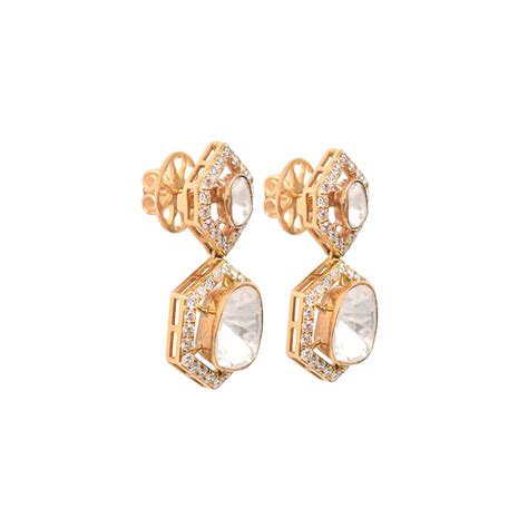 Star of the stage polki diamond earrings | Polki Stories – Polki ...