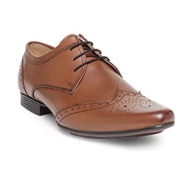 Buy NOBLE CURVE Leather Oxford Shoes TAN at Amazon.in