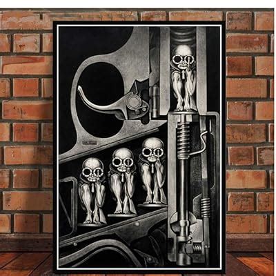 MONBAI Hr Giger Alien Horror Art Canvas Poster - Retro Wall India | Ubuy