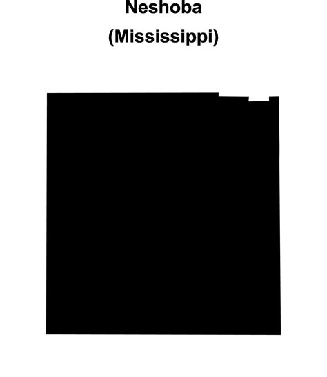 Neshoba County, Mississippi blank outline map 46720866 Vector Art at ...