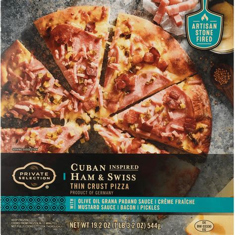 Private Selection Pizza, Thin Crust, Ham & Swiss, Cuban Inspired (19.2 ...