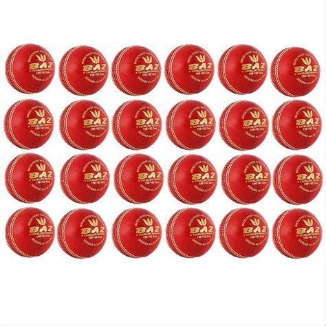 Buy Aj Baz Cricket Ball Set of 24 Ball Red , Online India | Aj Baz ...