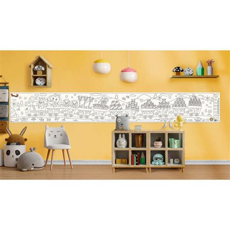 Numbers Theme Reusable Wall Colouring Roll For Kids – Snooplay