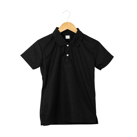 Black polo shirt mockup hanging, Png file 12104049 PNG