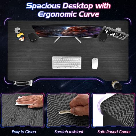 Tangkula 48 Inch Gaming Desk, K-Shaped Racing Style India | Ubuy